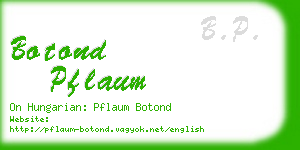 botond pflaum business card